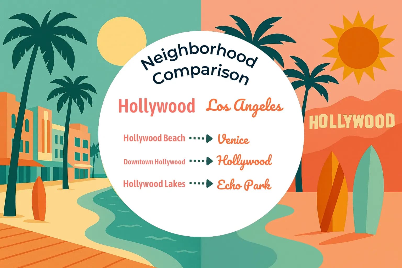 Hollywood vs Los Angeles Neighborhood Comparison