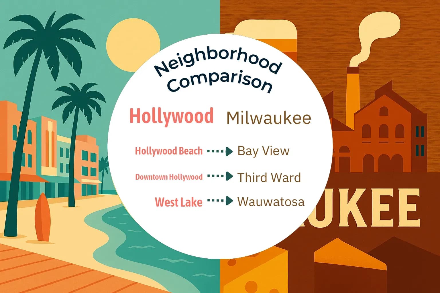 Hollywood vs Milwaukee Neighborhood Comparison