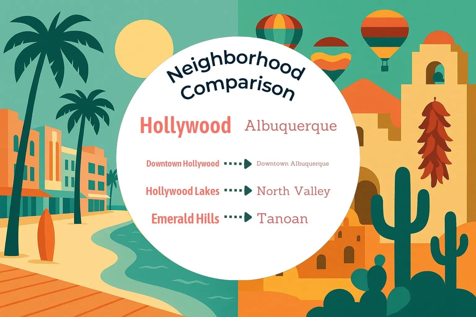 Hollywood vs Albuquerque Neighborhood Comparison