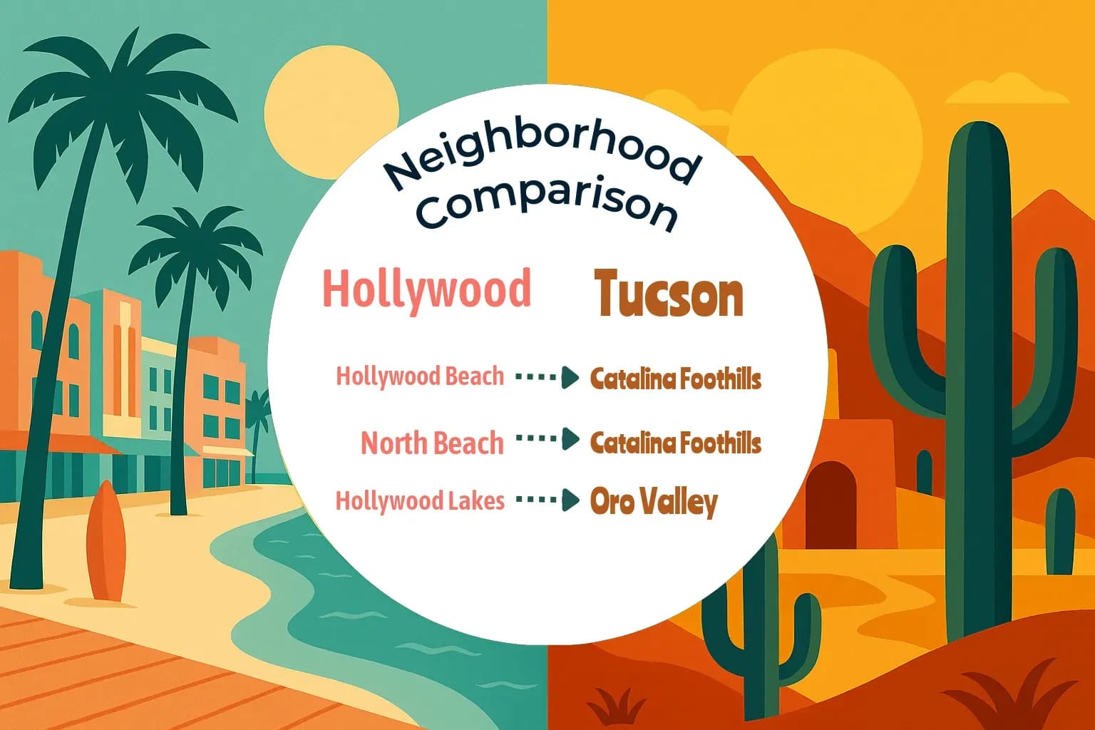 Hollywood vs Tucson Neighborhood Comparison
