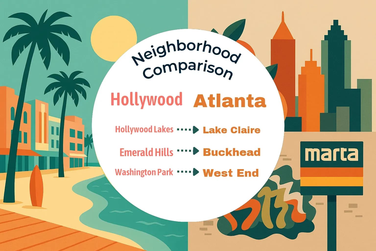 Hollywood vs Atlanta Neighborhood Comparison