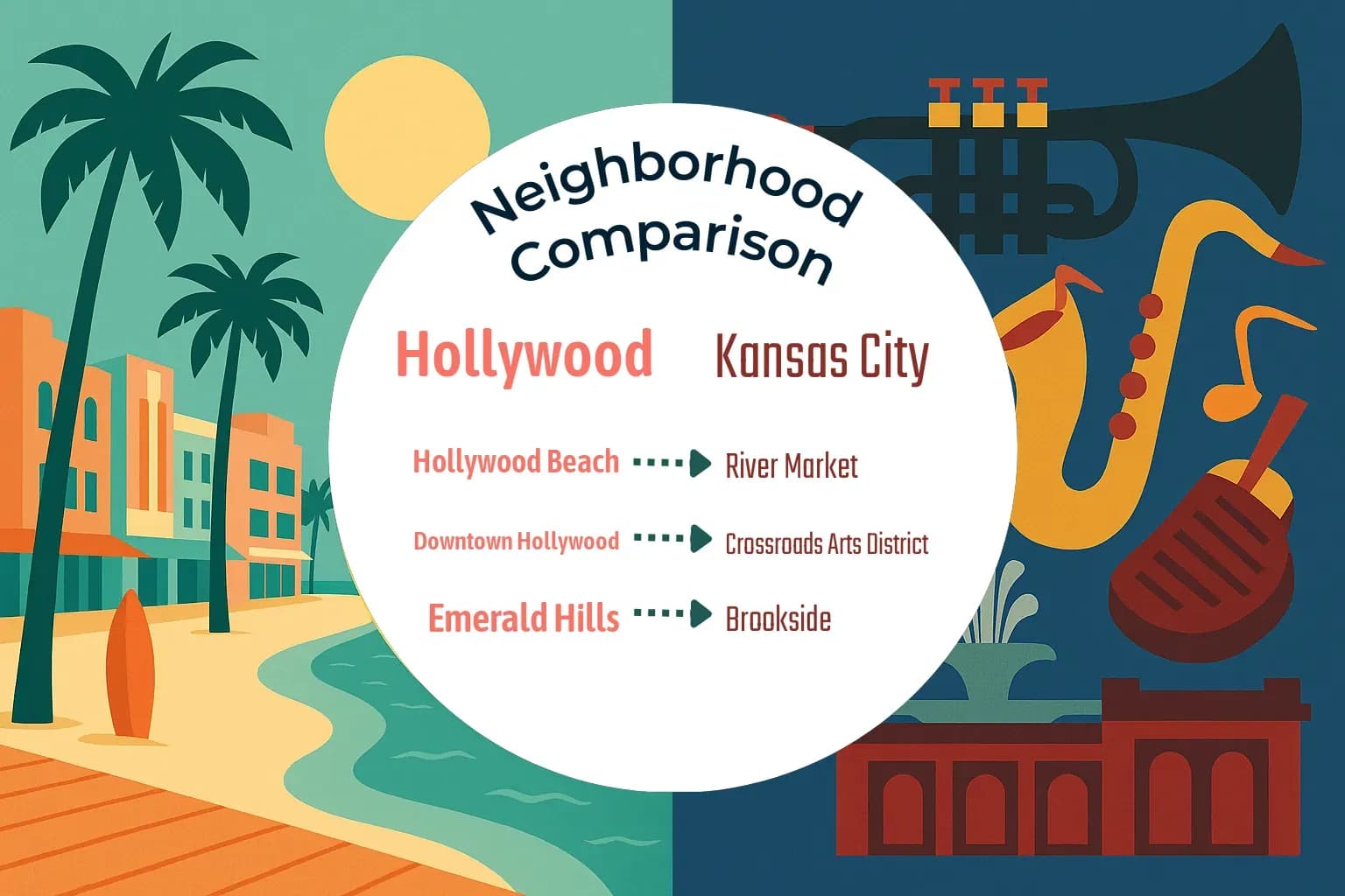 Hollywood vs Kansas City Neighborhood Comparison
