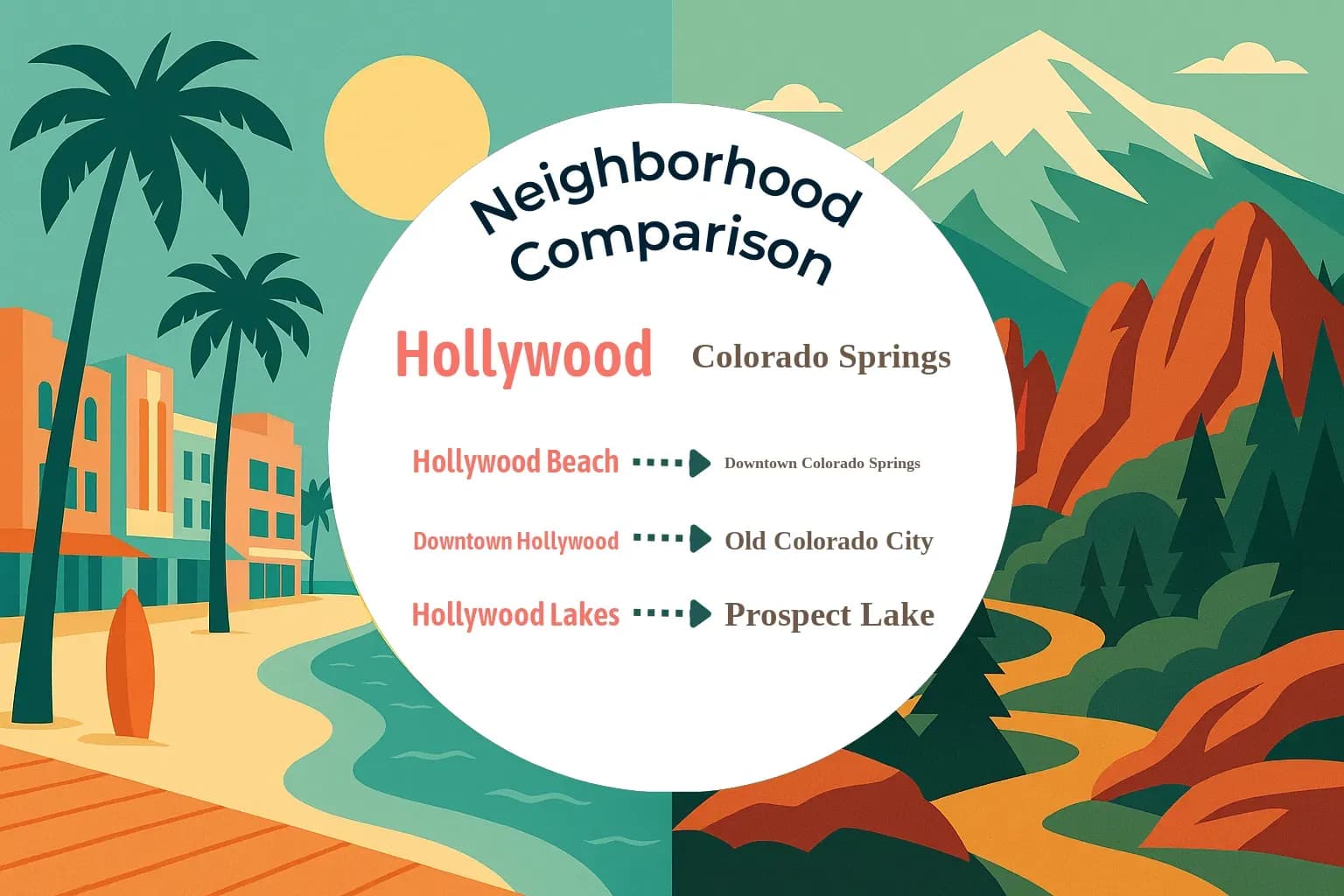 Hollywood vs Colorado Springs Neighborhood Comparison