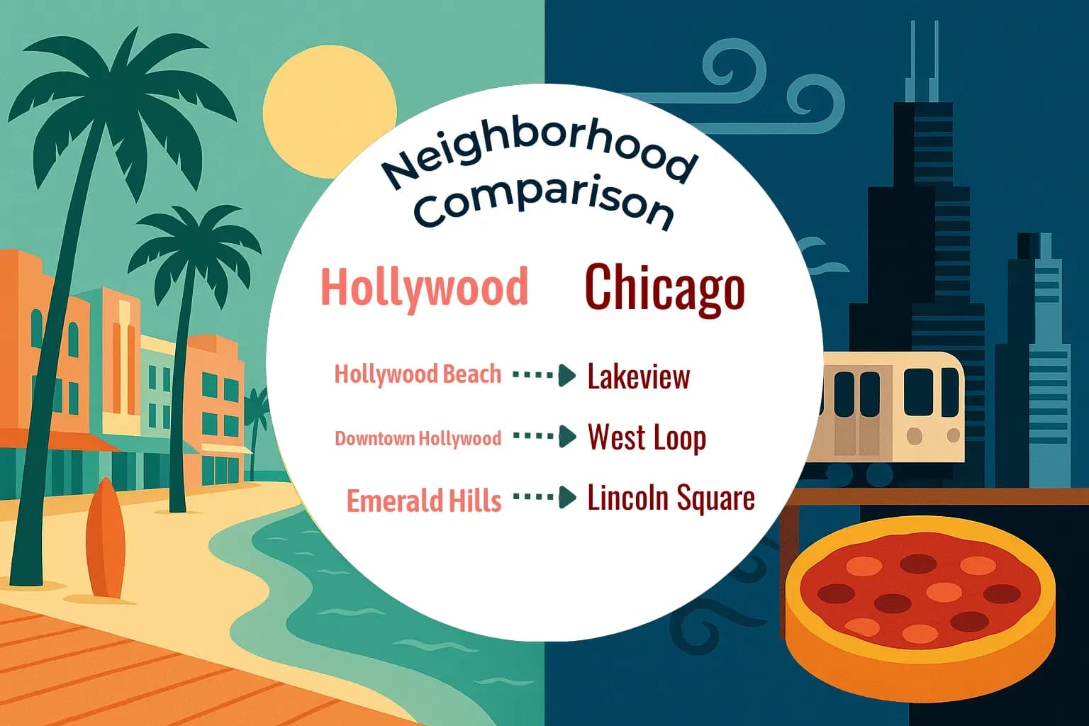 Hollywood vs Chicago Neighborhood Comparison