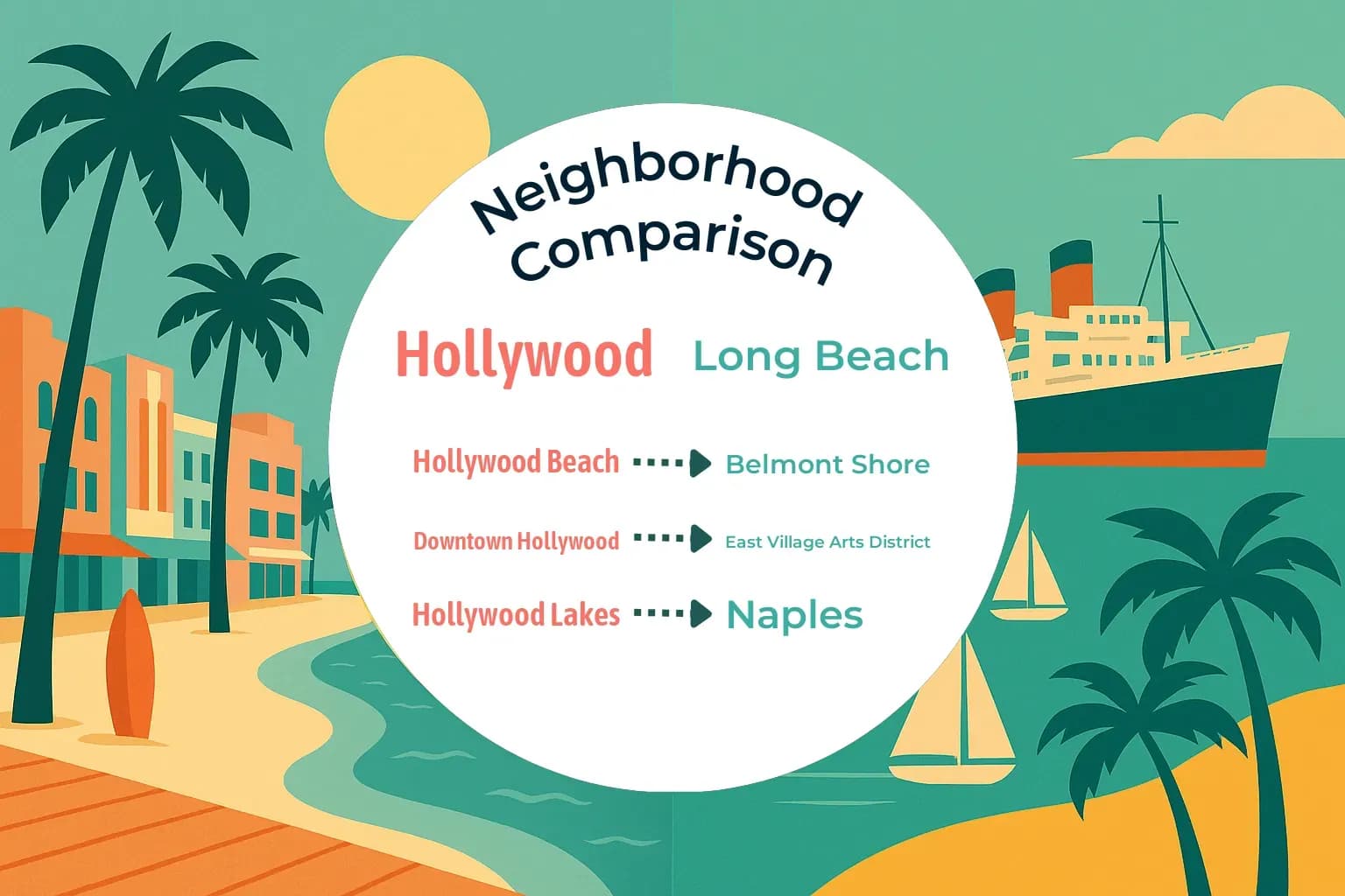 Hollywood vs Long Beach Neighborhood Comparison