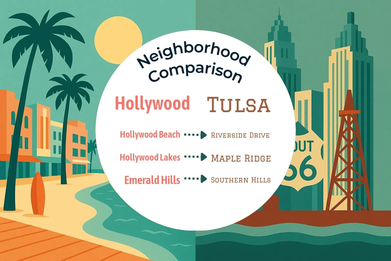 Hollywood vs Tulsa Neighborhood Comparison