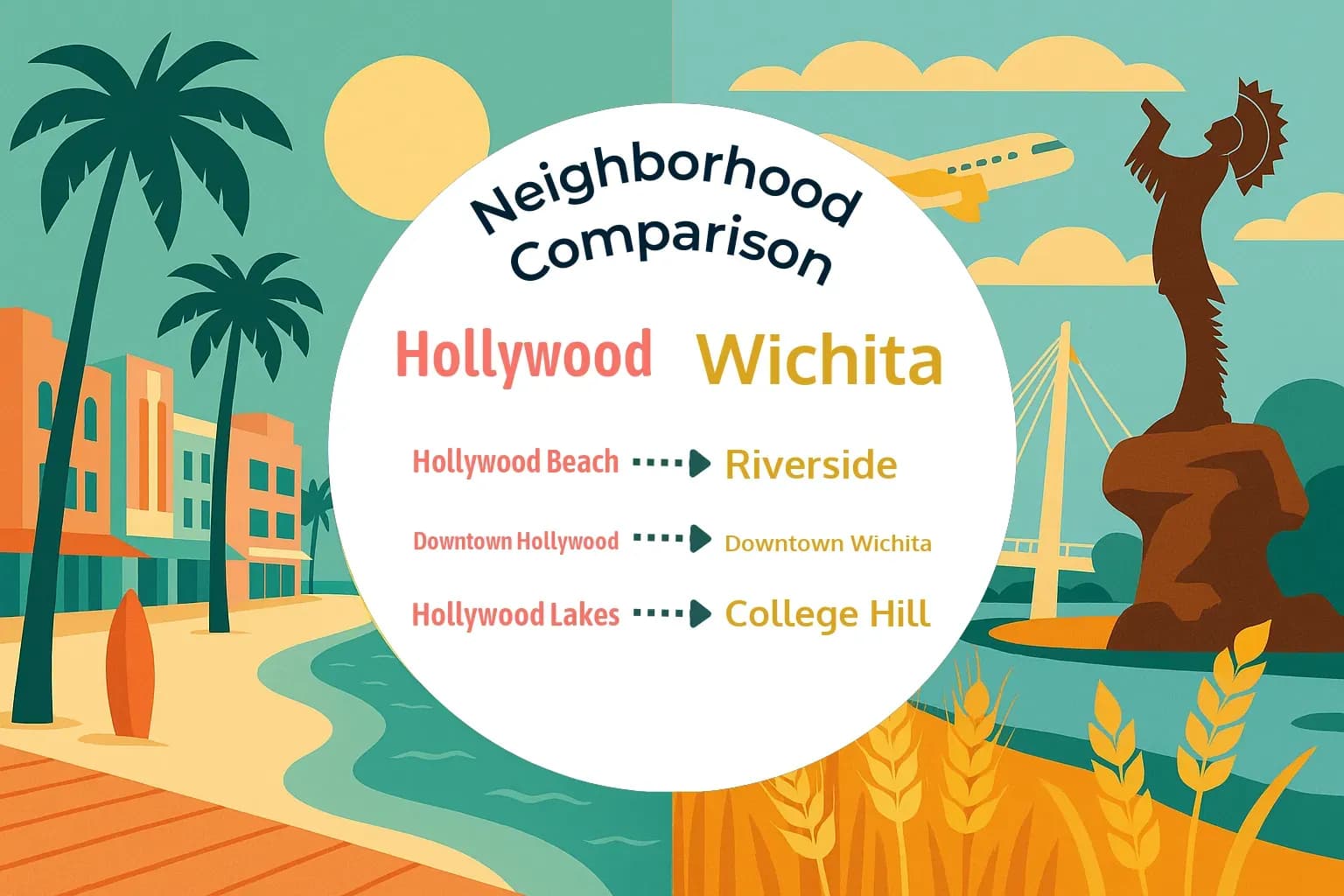 Hollywood vs Wichita Neighborhood Comparison