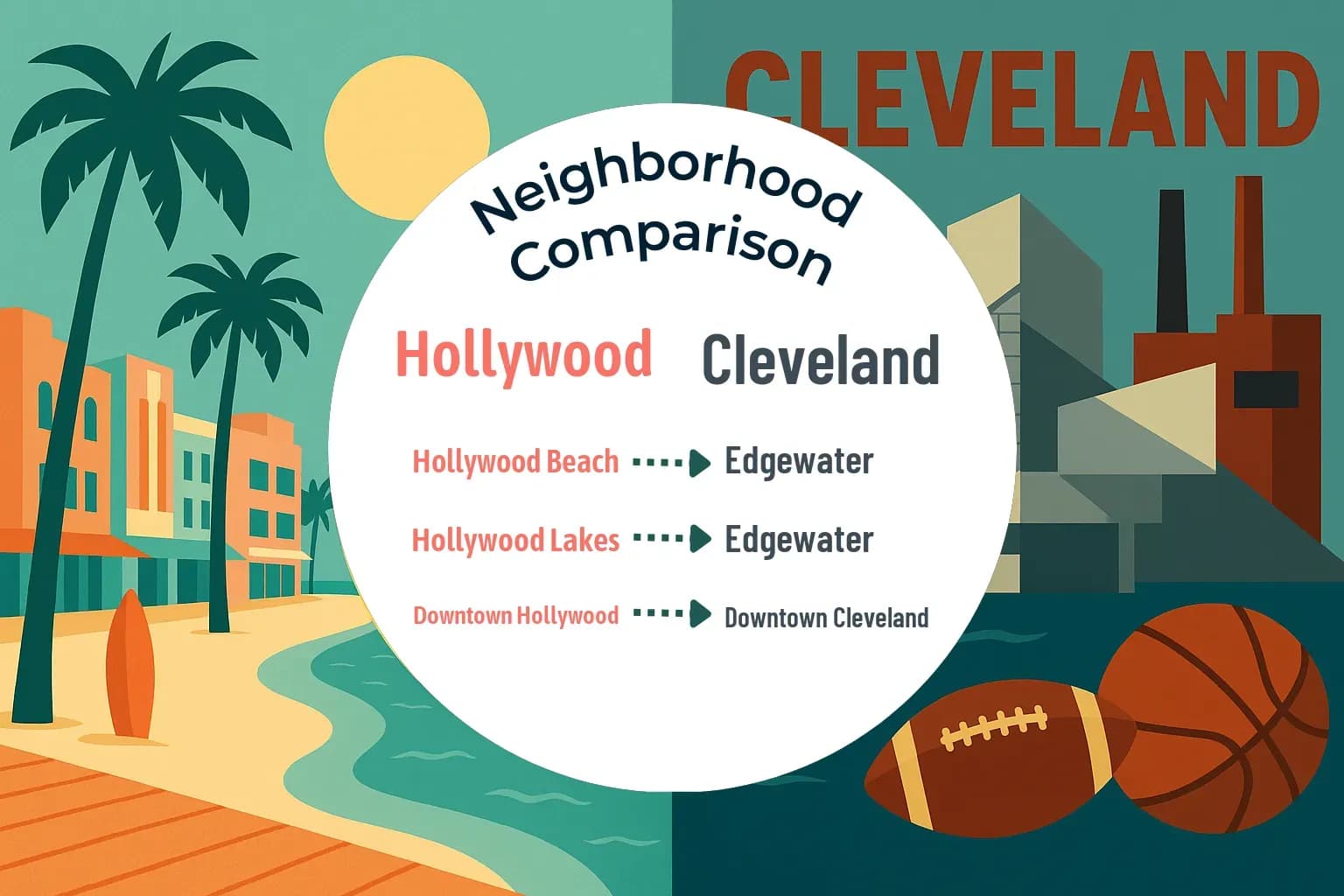 Hollywood vs Cleveland Neighborhood Comparison