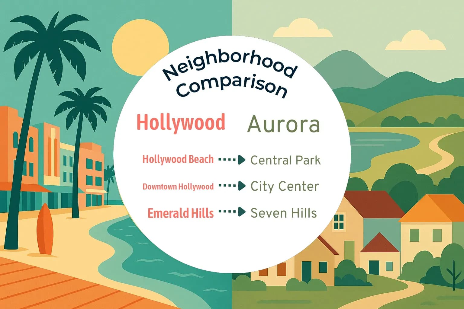 Hollywood vs Aurora Neighborhood Comparison