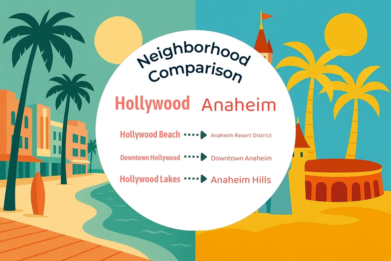 Hollywood vs Anaheim Neighborhood Comparison