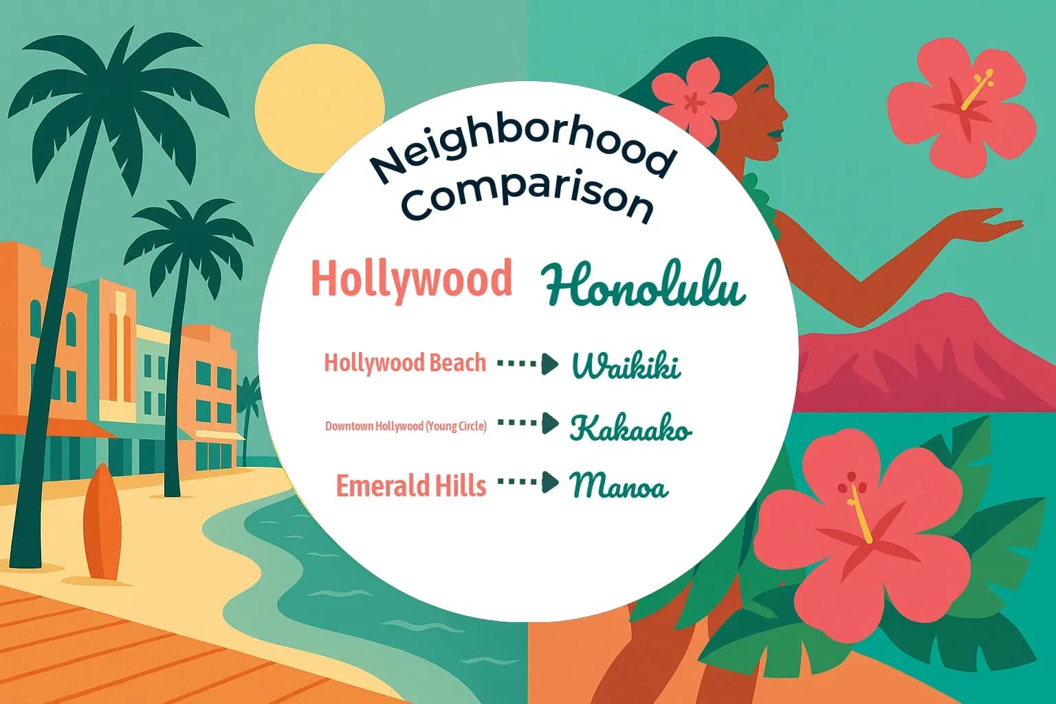 Hollywood vs Honolulu Neighborhood Comparison