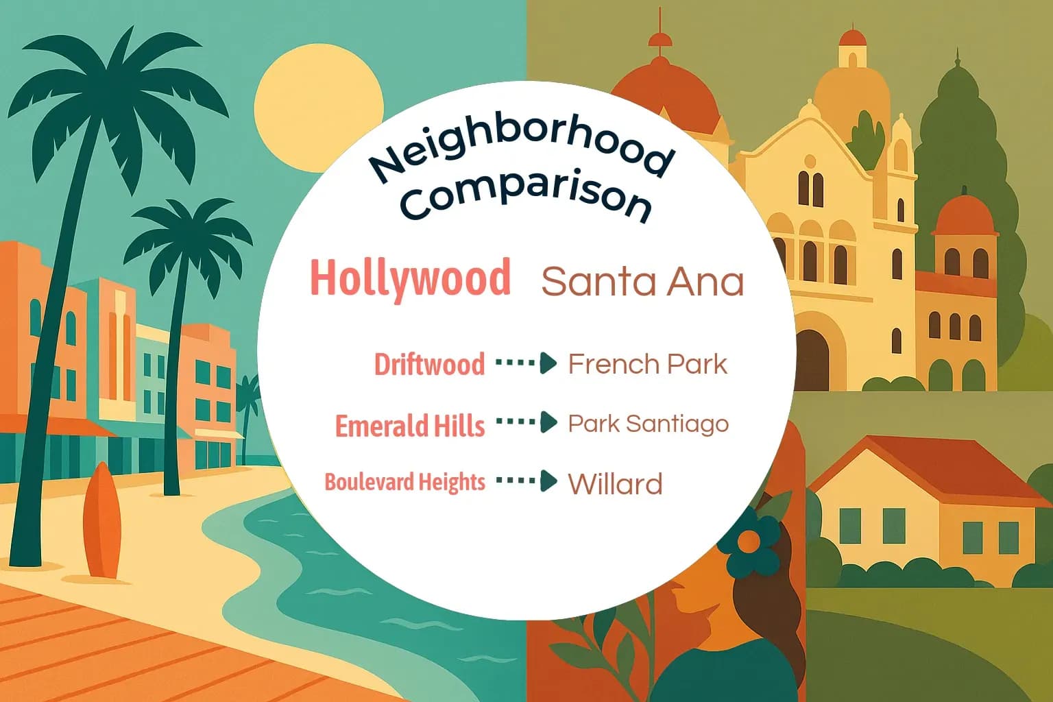 Hollywood vs Santa Ana Neighborhood Comparison