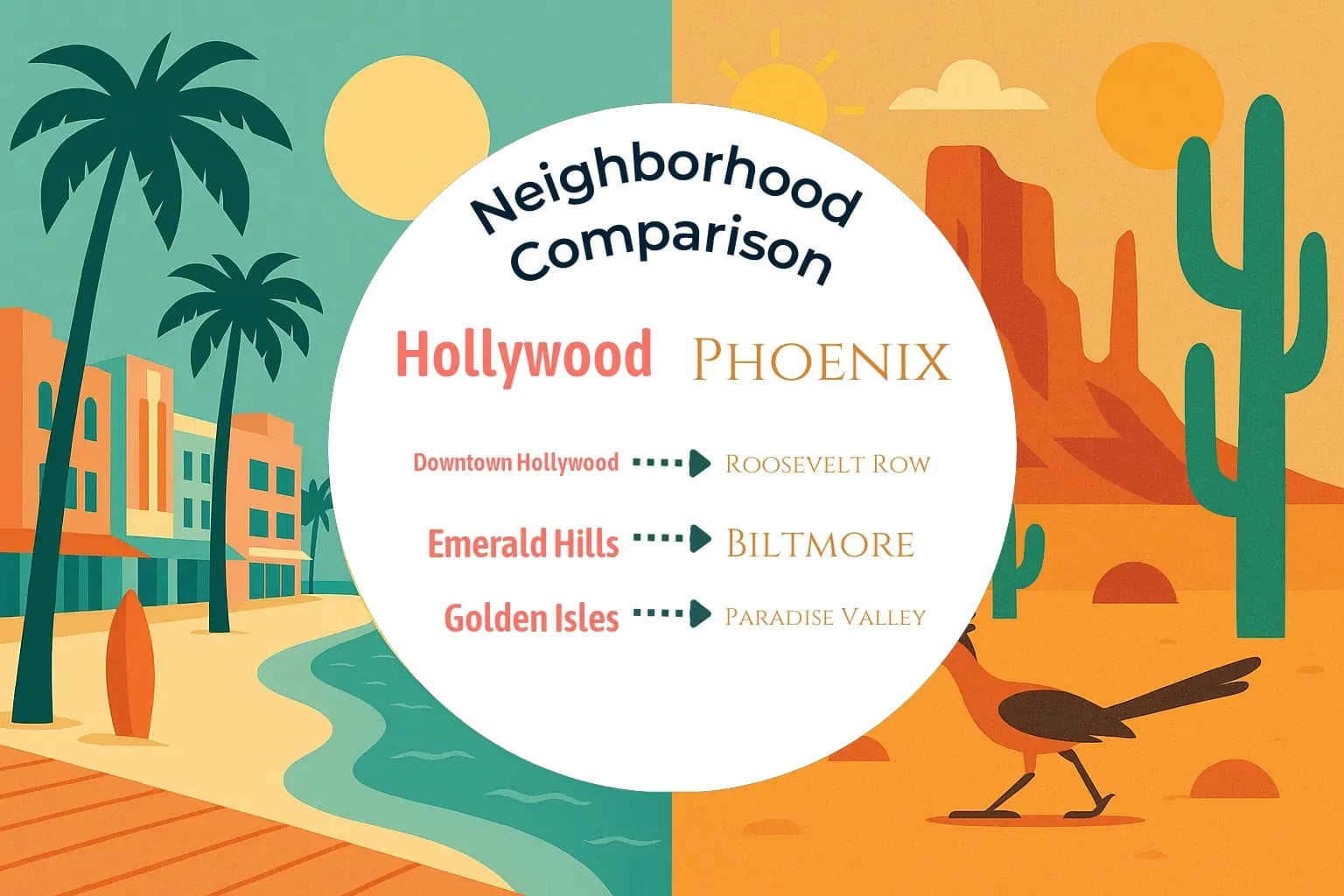 Hollywood vs Phoenix Neighborhood Comparison