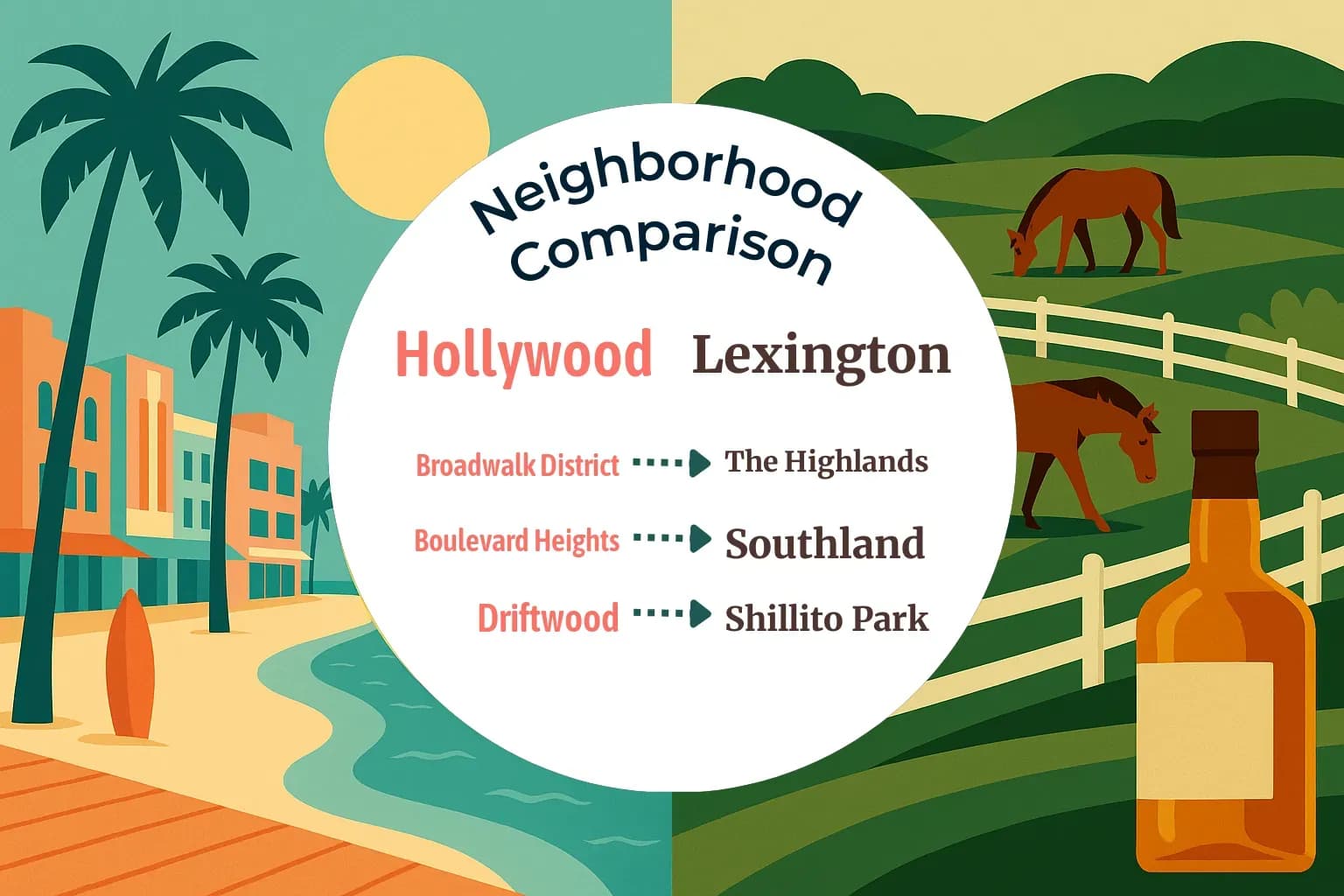 Hollywood vs Lexington Neighborhood Comparison