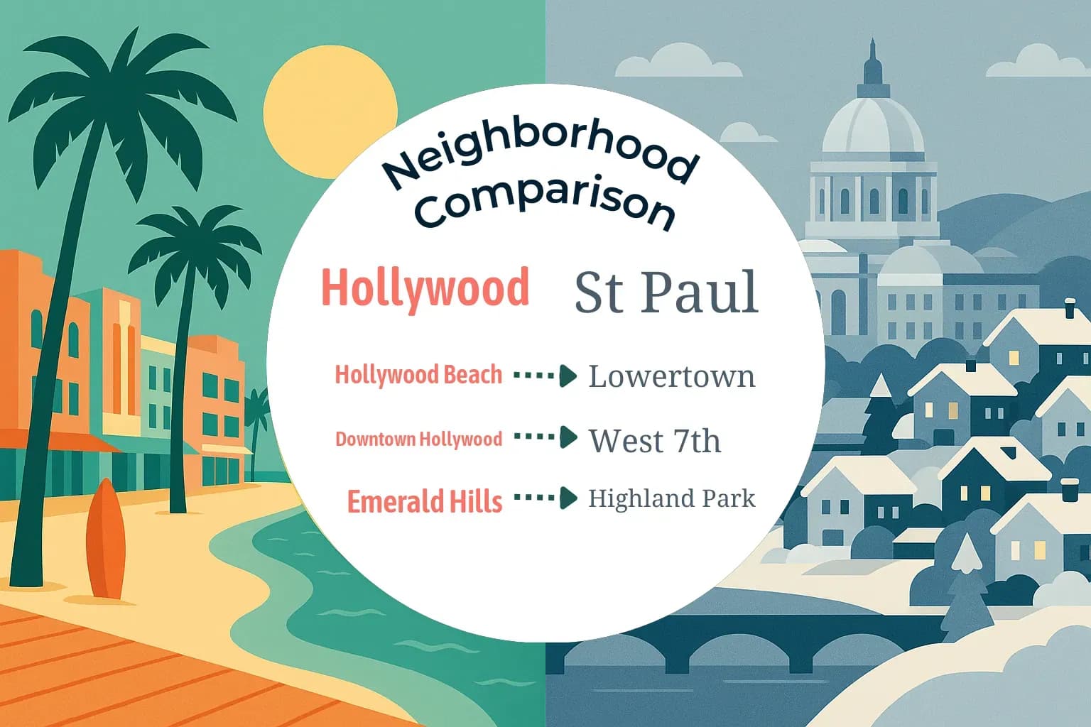 Hollywood vs St. Paul Neighborhood Comparison