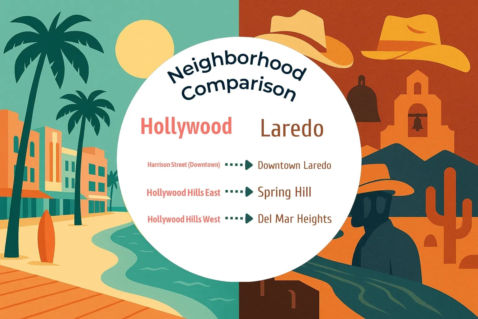 Hollywood vs Laredo Neighborhood Comparison