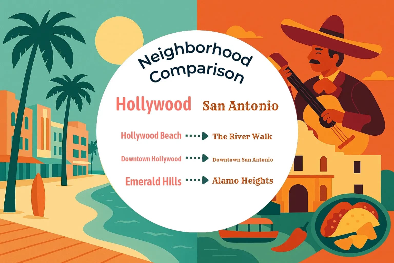 Hollywood vs San Antonio Neighborhood Comparison