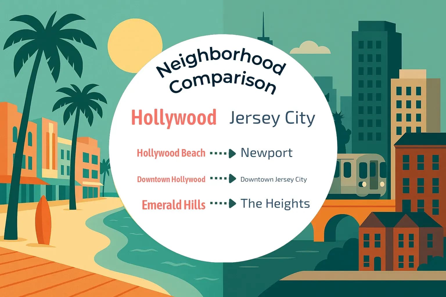Hollywood vs Jersey City Neighborhood Comparison