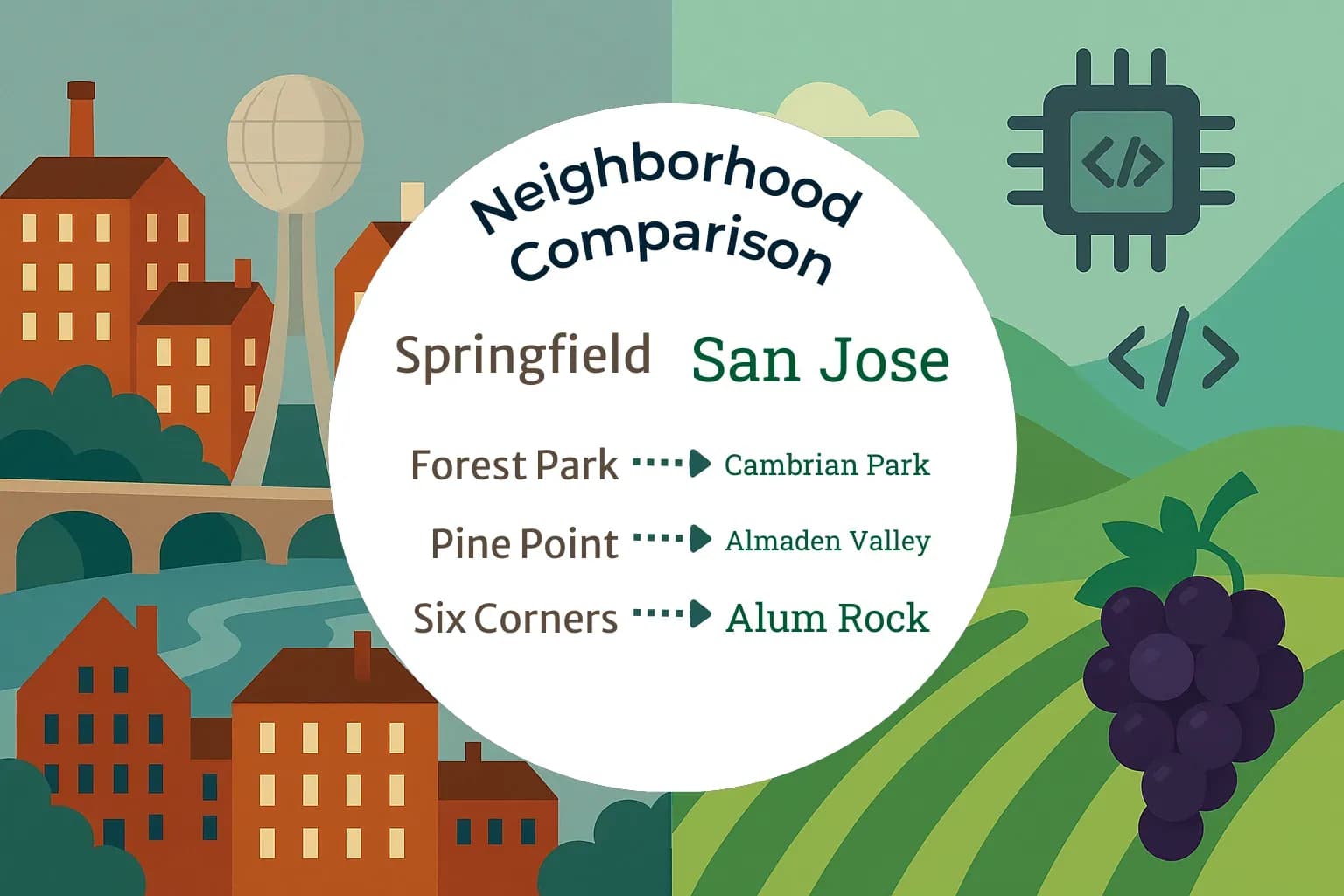 Springfield vs San Jose Neighborhood Comparison