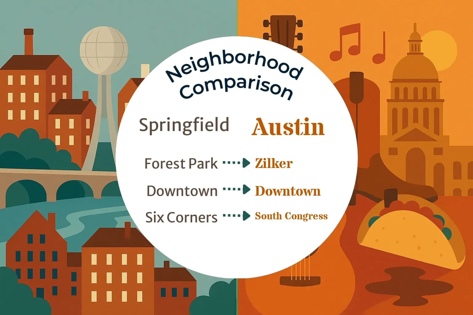 Springfield vs Austin Neighborhood Comparison