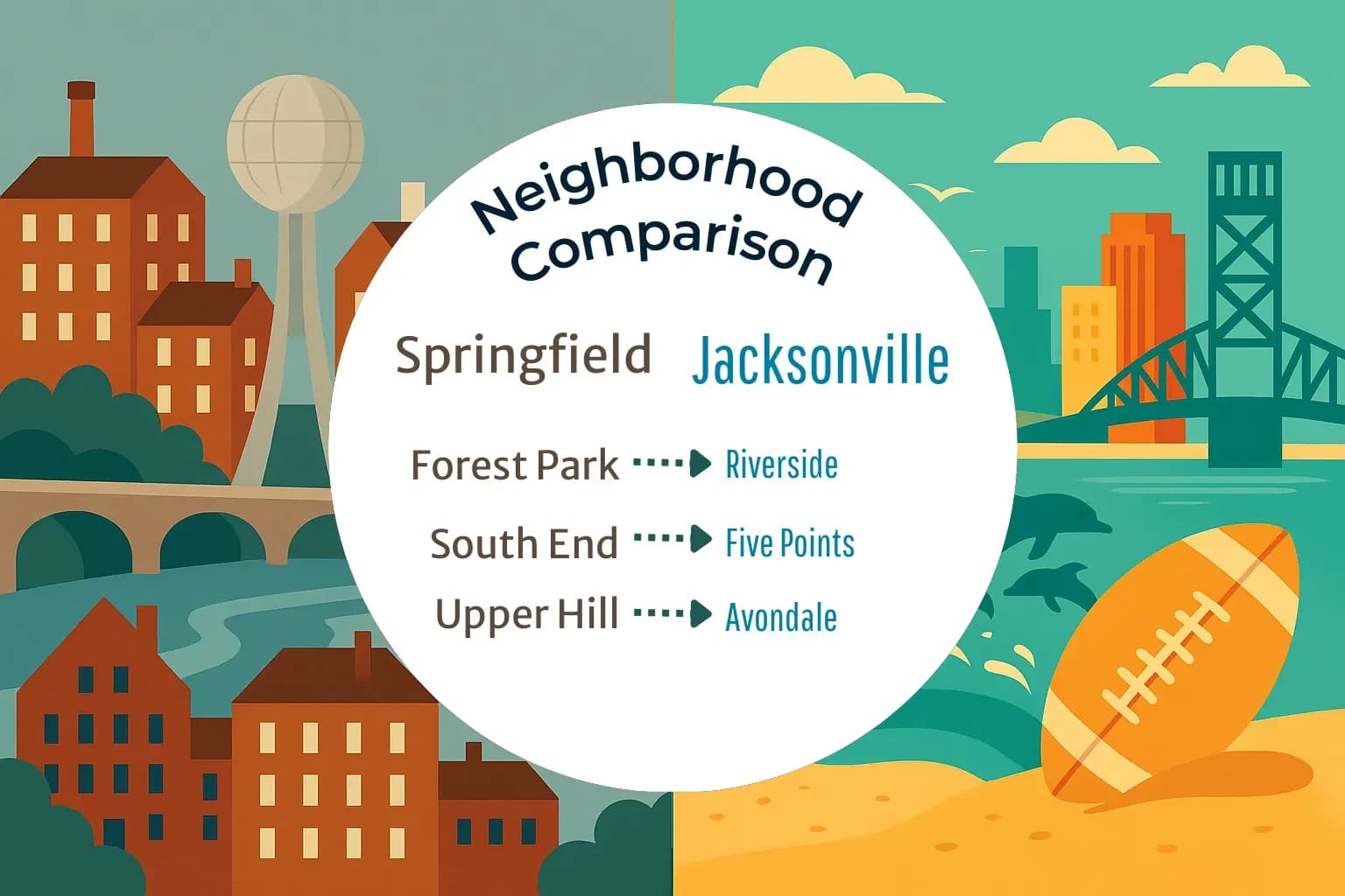 Springfield vs Jacksonville Neighborhood Comparison
