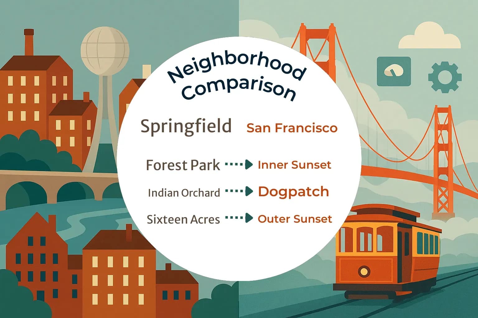 Springfield vs San Francisco Neighborhood Comparison