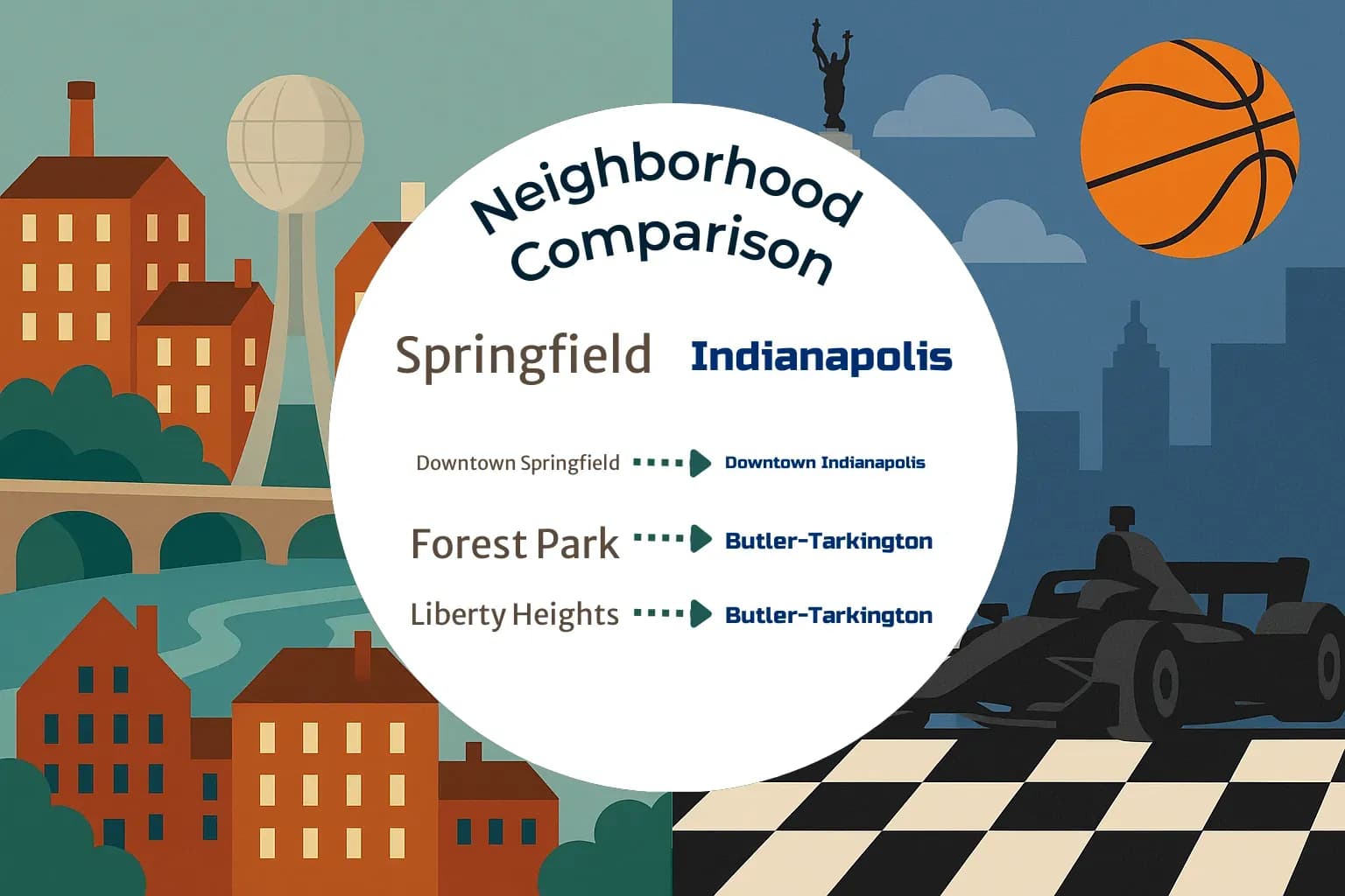Springfield vs Indianapolis Neighborhood Comparison