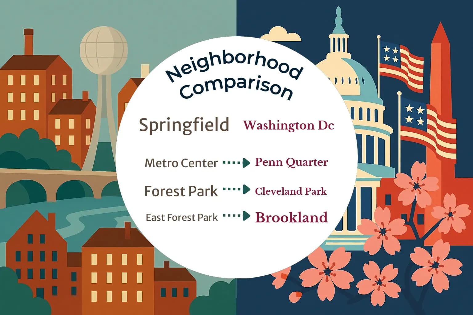 Springfield vs Washington DC Neighborhood Comparison