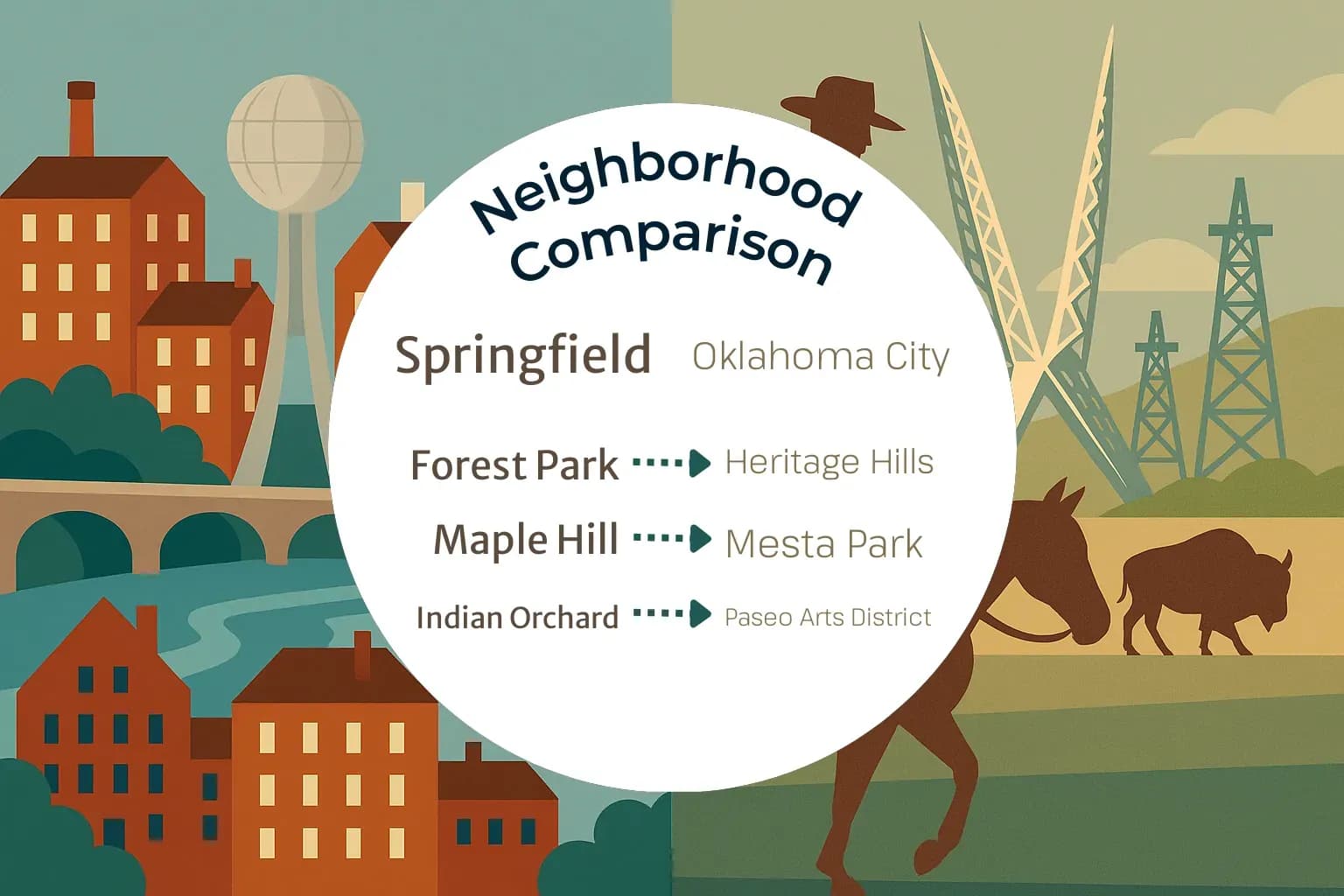 Springfield vs Oklahoma City Neighborhood Comparison
