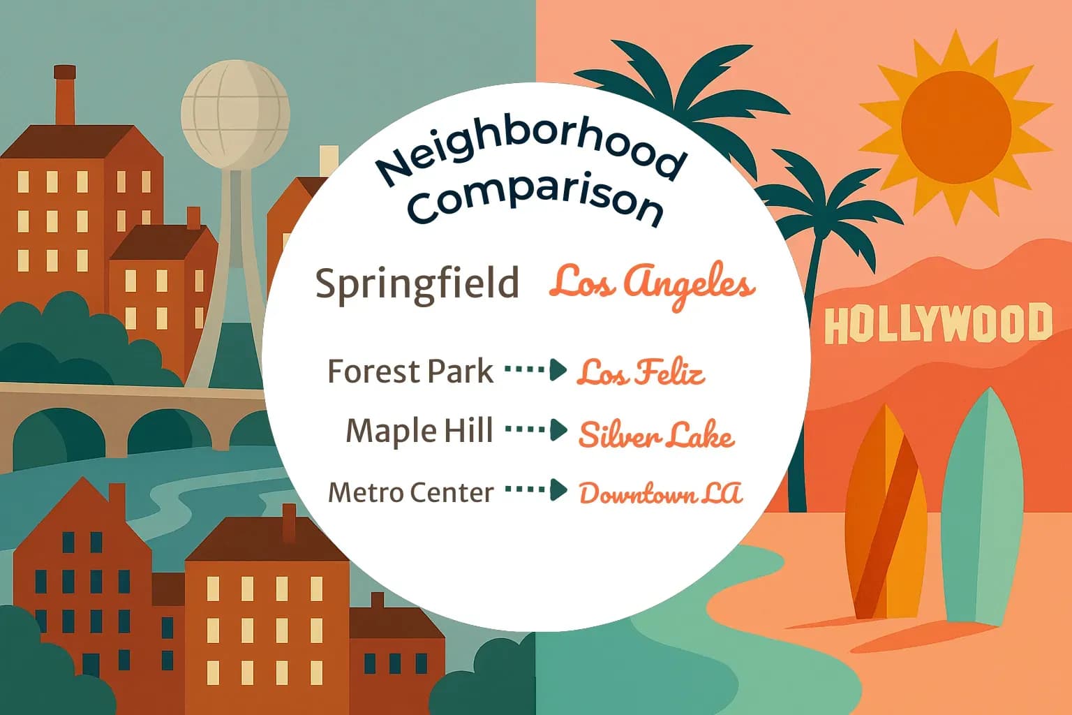 Springfield vs Los Angeles Neighborhood Comparison