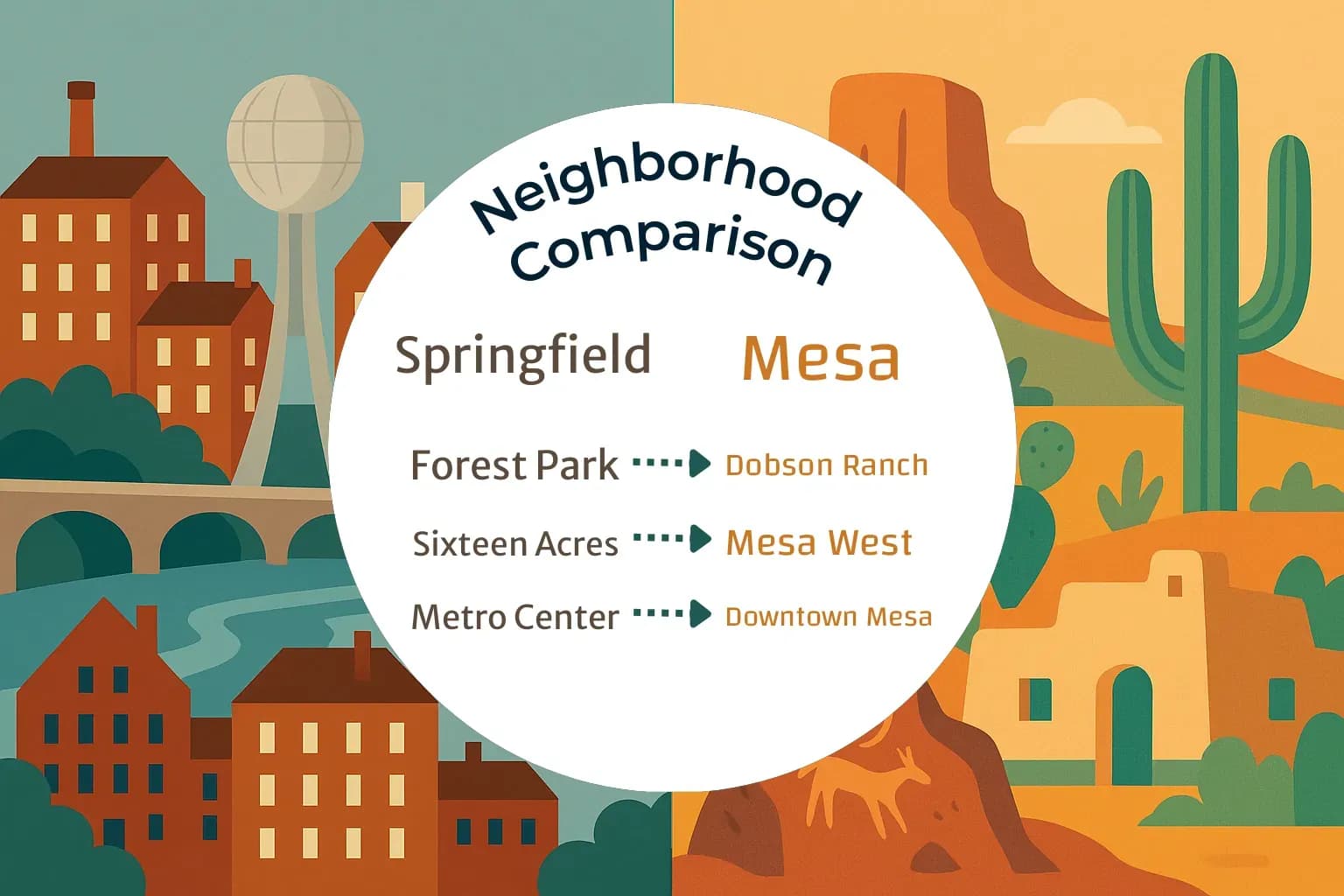 Springfield vs Mesa Neighborhood Comparison