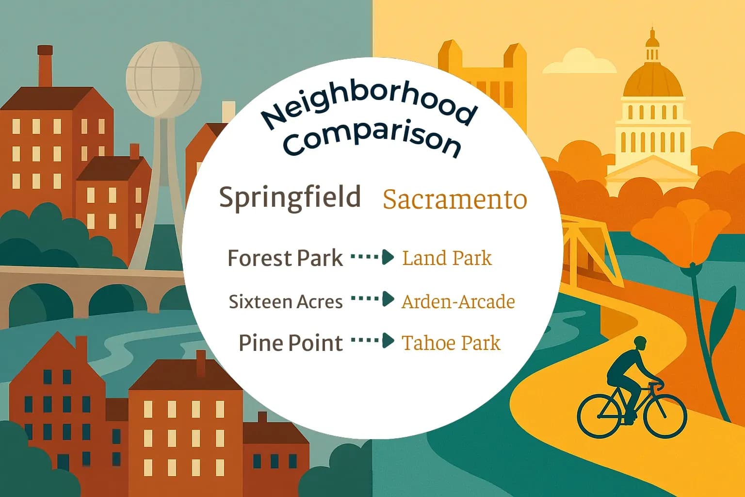 Springfield vs Sacramento Neighborhood Comparison