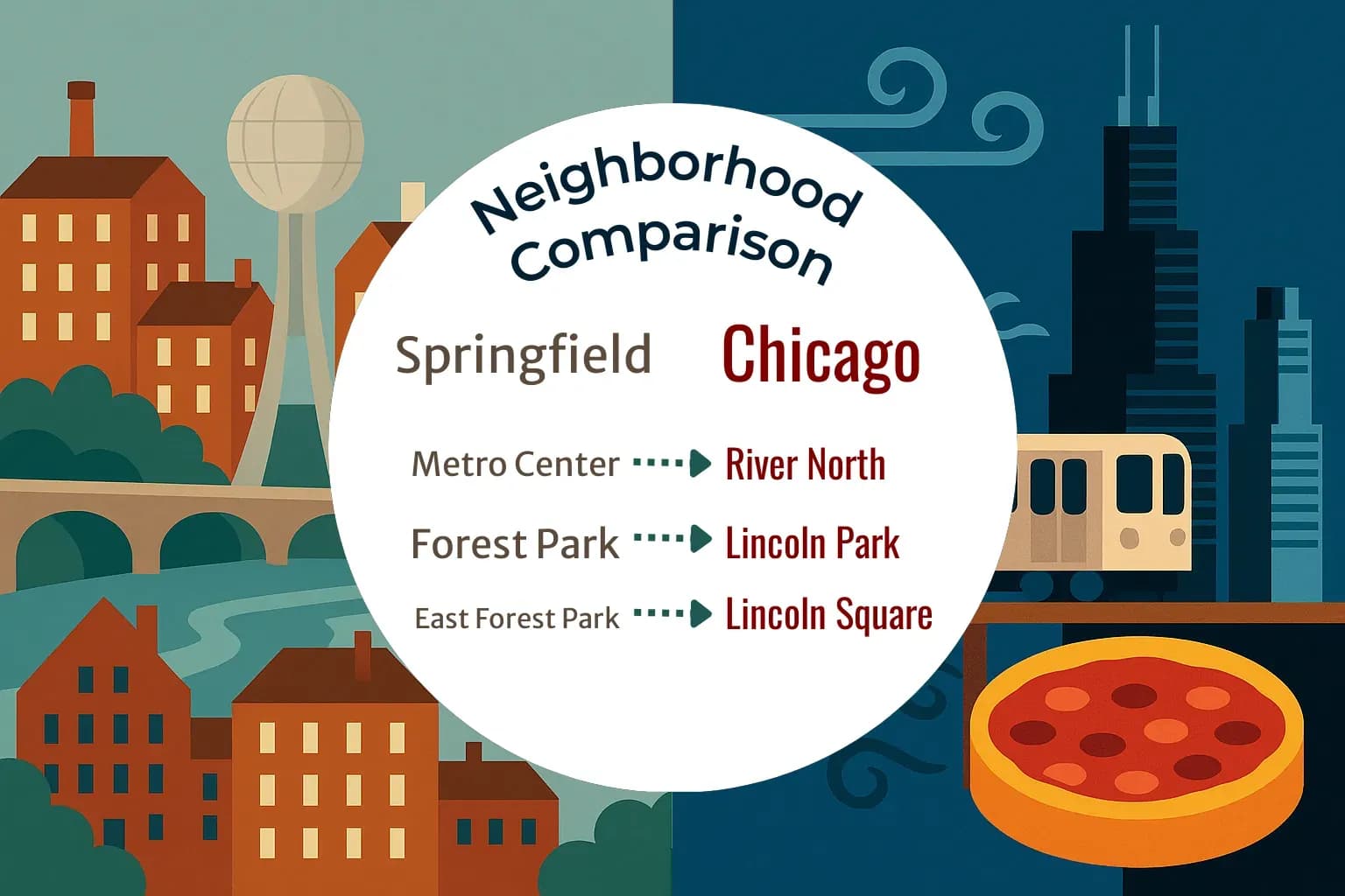 Springfield vs Chicago Neighborhood Comparison