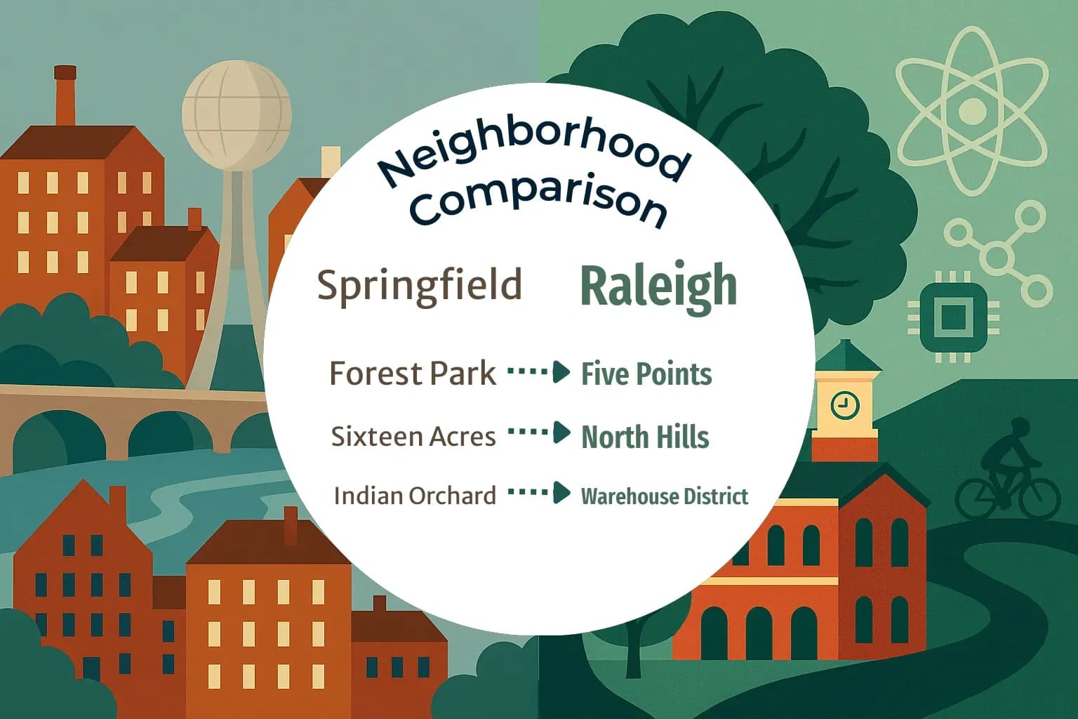Springfield vs Raleigh Neighborhood Comparison