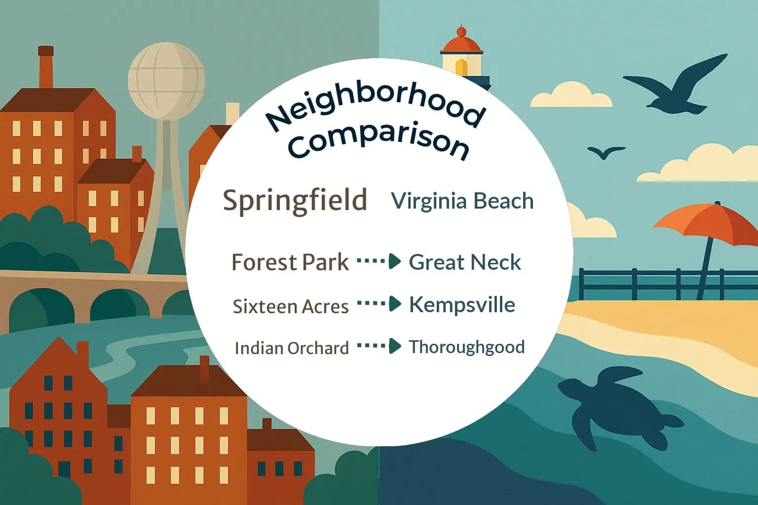 Springfield vs Virginia Beach Neighborhood Comparison