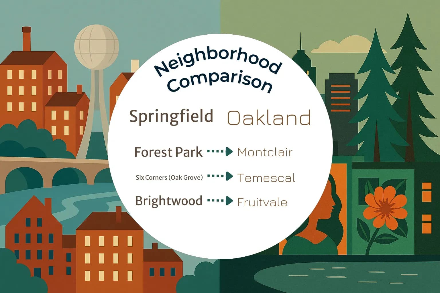 Springfield vs Oakland Neighborhood Comparison
