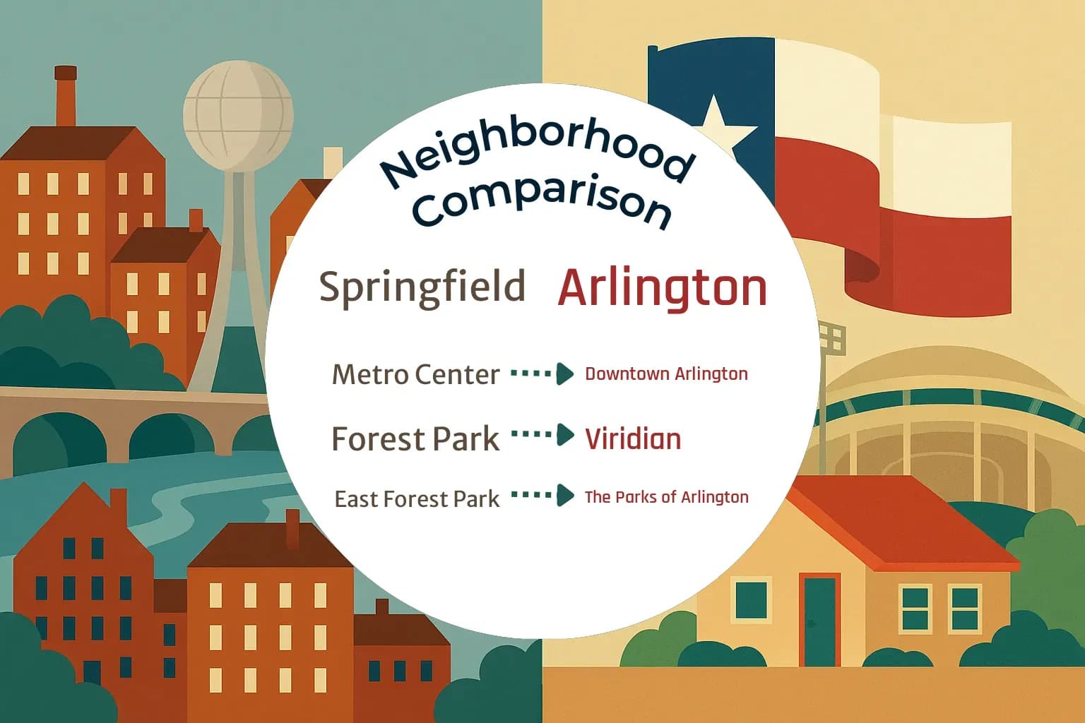 Springfield vs Arlington Neighborhood Comparison