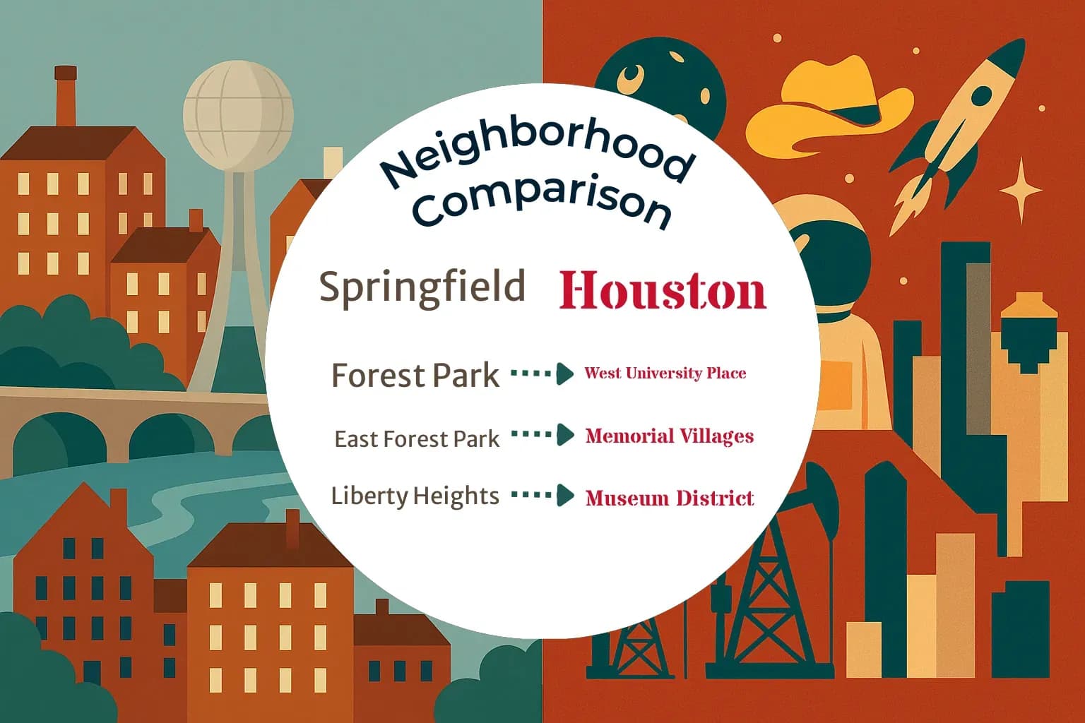 Springfield vs Houston Neighborhood Comparison