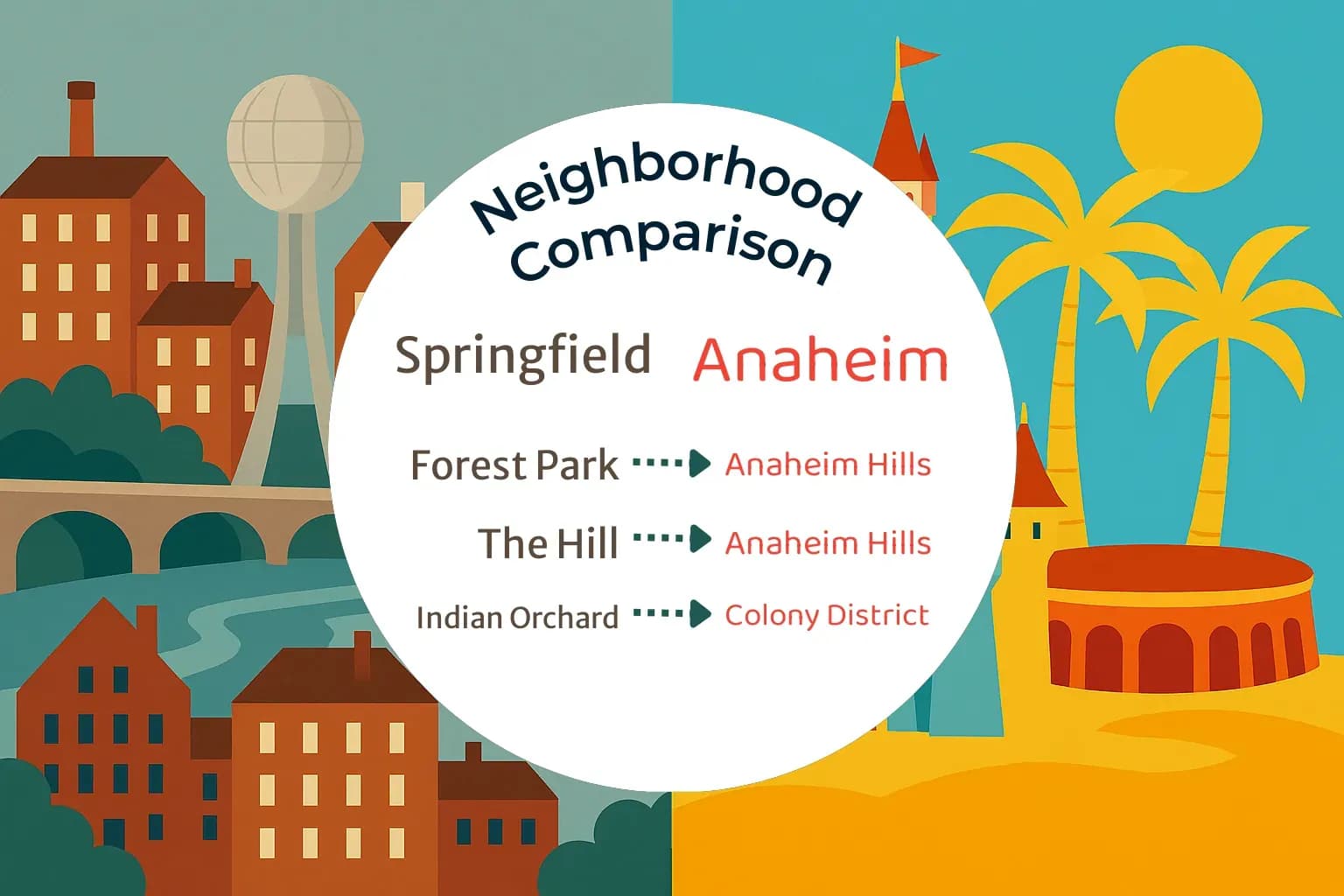 Springfield vs Anaheim Neighborhood Comparison