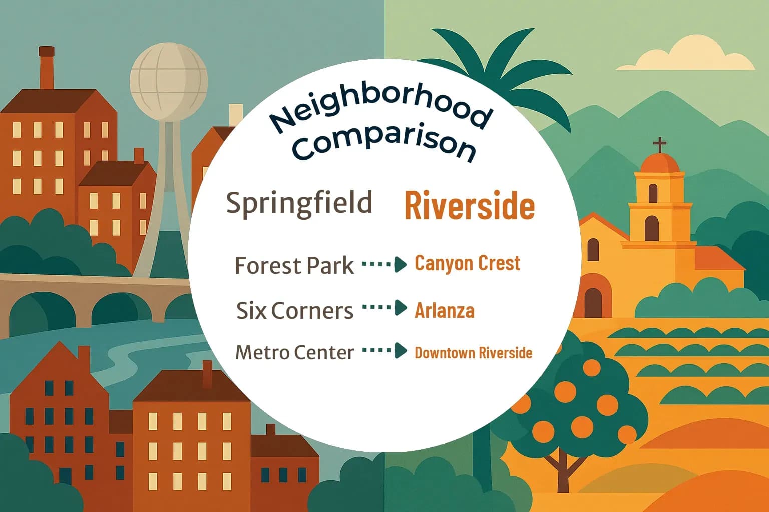 Springfield vs Riverside Neighborhood Comparison