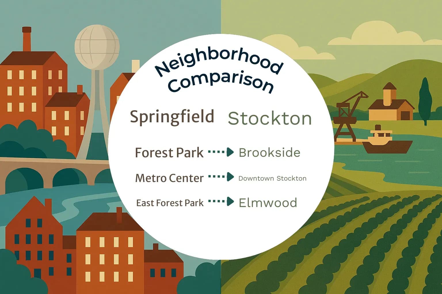 Springfield vs Stockton Neighborhood Comparison