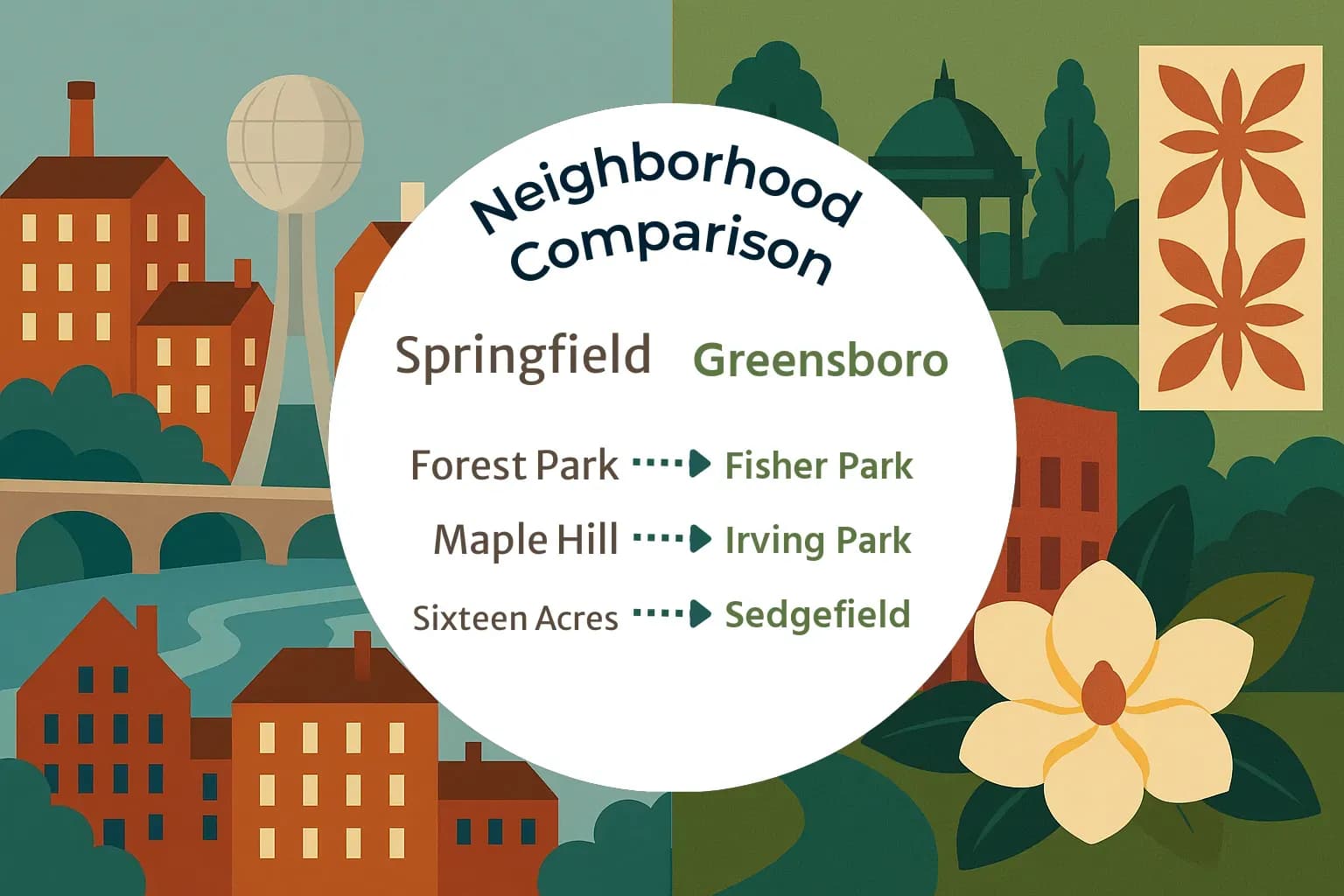 Springfield vs Greensboro Neighborhood Comparison