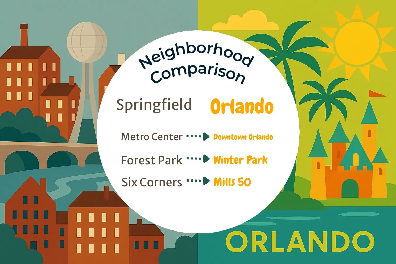 Springfield vs Orlando Neighborhood Comparison