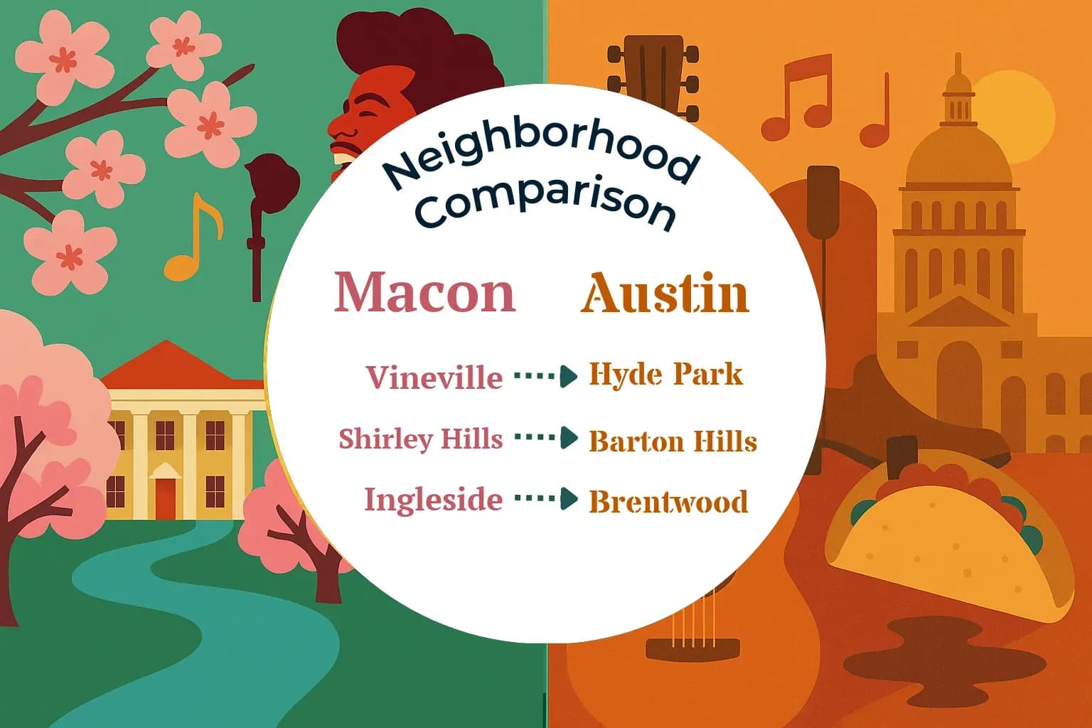 Macon vs Austin Neighborhood Comparison