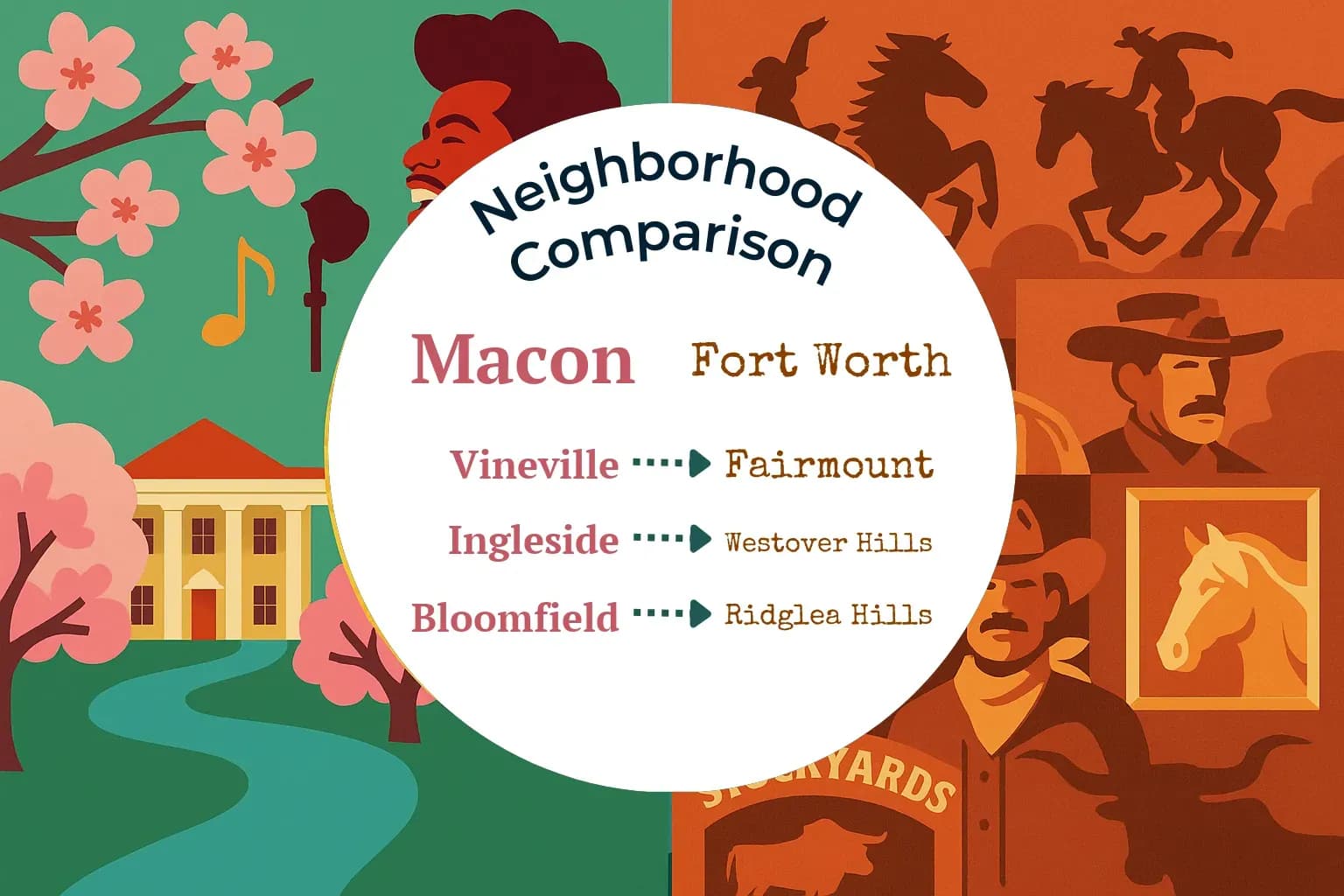 Macon vs Fort Worth Neighborhood Comparison