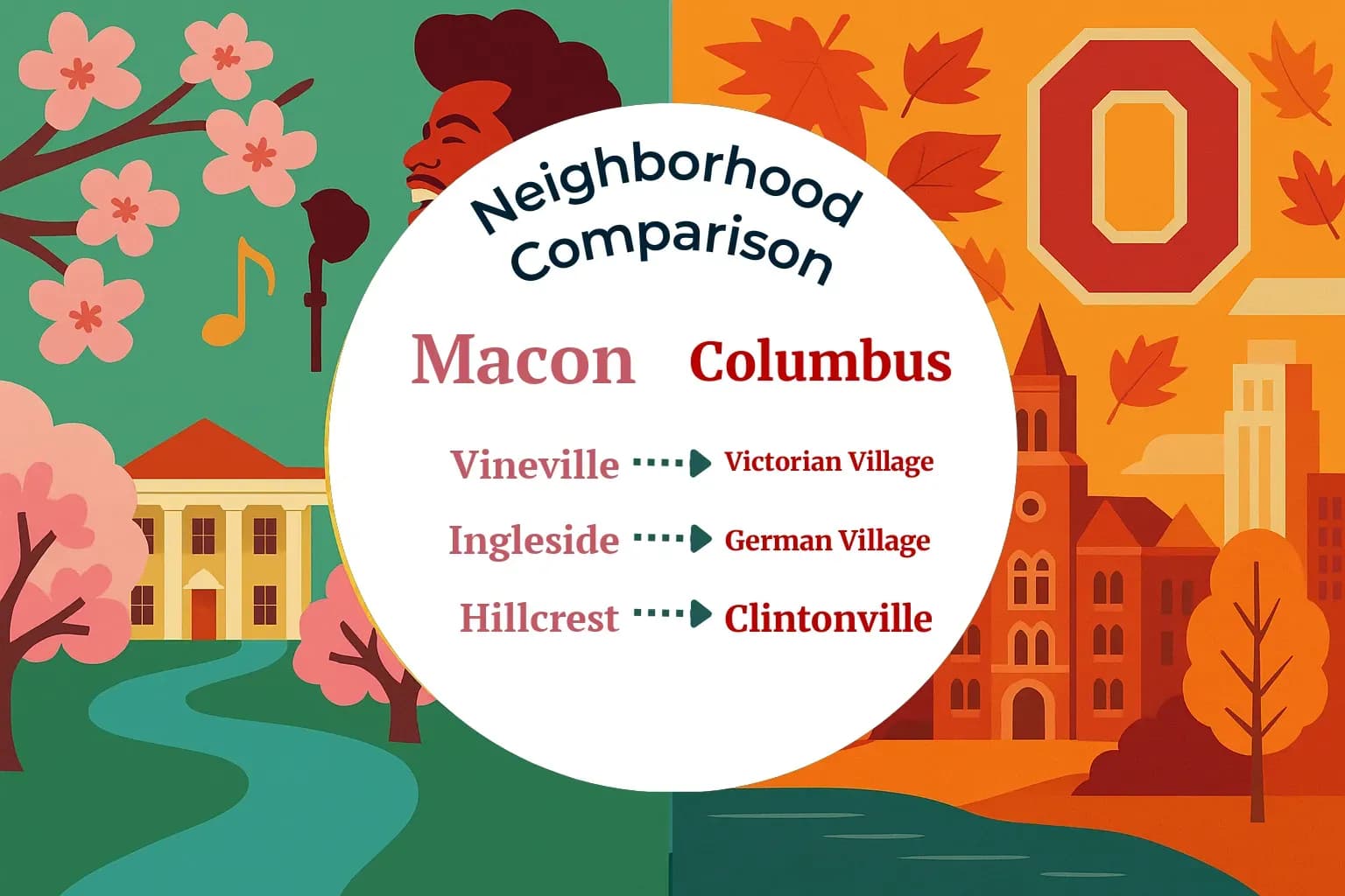Macon vs Columbus Neighborhood Comparison