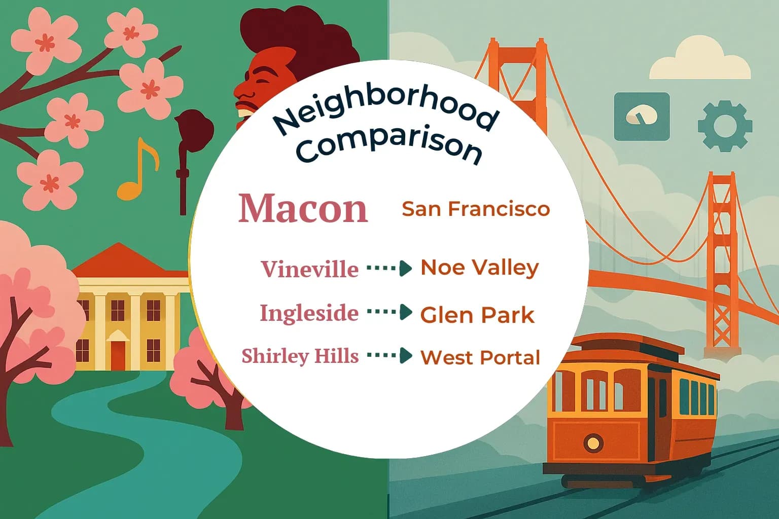 Macon vs San Francisco Neighborhood Comparison