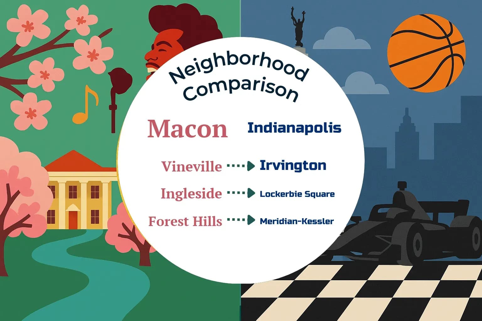 Macon vs Indianapolis Neighborhood Comparison