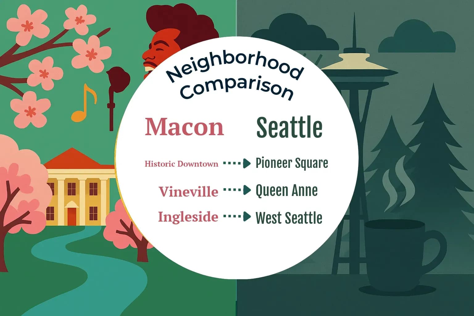 Macon vs Seattle Neighborhood Comparison
