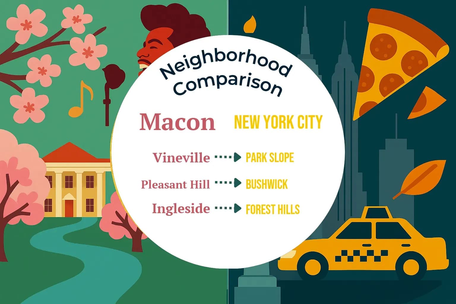 Macon vs New York City Neighborhood Comparison
